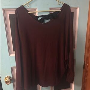 Maurices Burgandy Doloman Top XL